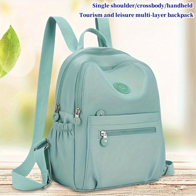 Chic Nylon Women’s Backpack – Versatile Stylish Bag with Adjustable Straps and Multiple Compartments for Work, Travel & School, Available in Gray, Purple, Black