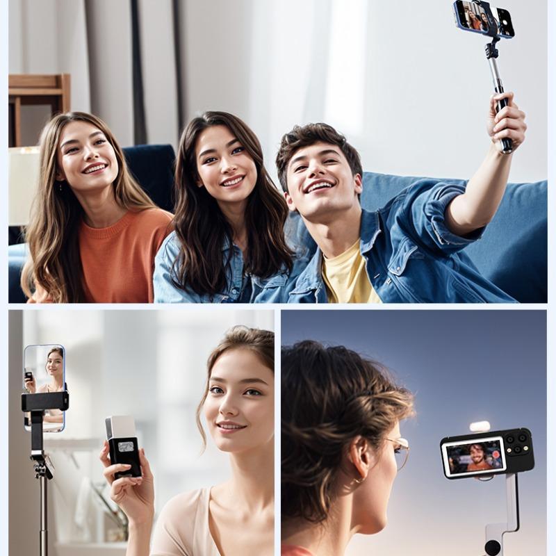 Wireless Magnetic Phone Screen, Rechargeable Wireless Phone Screen, Remote Control Phone Selfie Screen, Magnetic Smartphone Holder, Phone Accessories for Home & Office