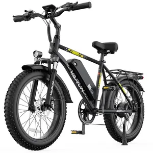 【VARUN】1000W peak power, 20-inch electric bicycle for adults, unisex, 624Wh removable battery, up to 60 miles range, 3–5 hours fast charging, 28 MPH top speed, 20×4.0 wide all-terrain tires, 7 speeds, UL2849 certified
