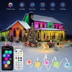 50/100 Feet Permanent Outdoor Light, Waterproof Ip67 LED, APP/remote Control, Ideal for Home Roof Decor, Christmas, Parties, Holidays