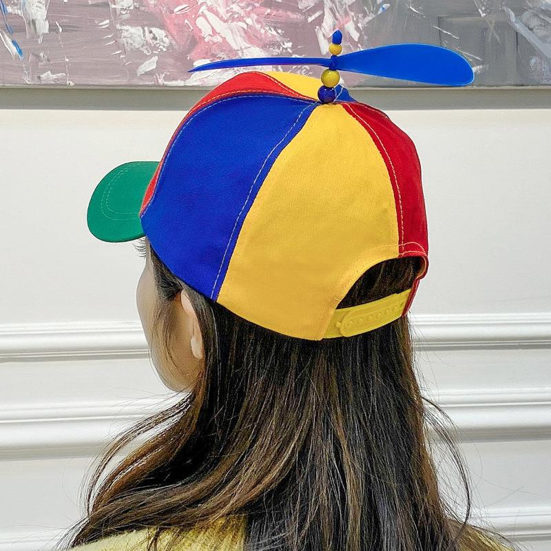 Adult Propeller Hat Unisex Adjustable Rainbow Helicopter Style Headwear Fun Holiday Accessory Unique Party Costume Cap