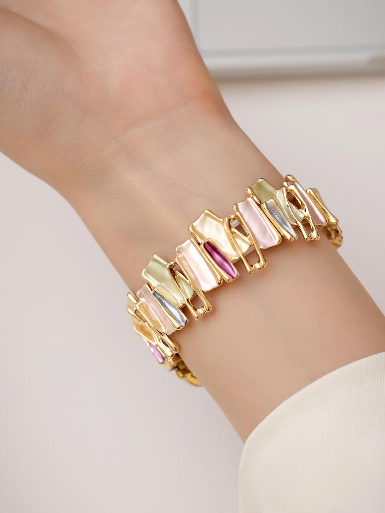 Boho Style Multicolor Beaded Watch Band, Rhinestone Decor Elastic Watch Straps for Women, Fashionable Watch Accessories for Iwatch Series 9 8 7 6 5 4 3 2 1 Se, Smart Watch Accessories