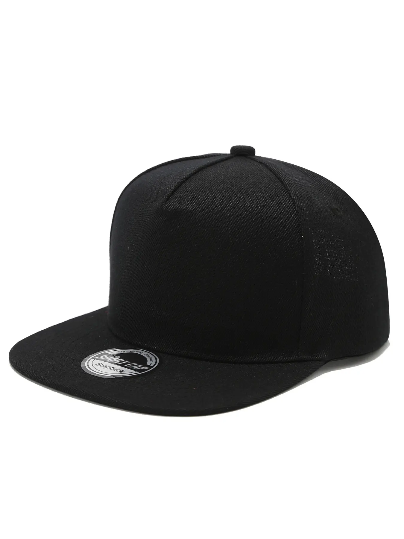 Flat Bill Visor Classic Snapback Hat Blank Adjustable Brim High Top End Trendy Color Style Plain Tone Baseball Cap Flatbill Snapback Cap