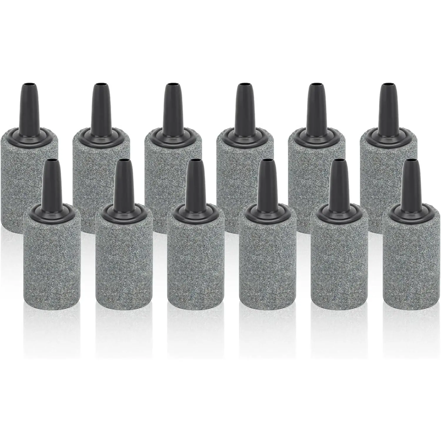 Aquarium Air Stone 1 Inch 12 Pack Fish Tank Aerator Bubble Diffuser Silicon Carbide Airstone for Air Pump Aquariums Ponds Hydroponic Systems