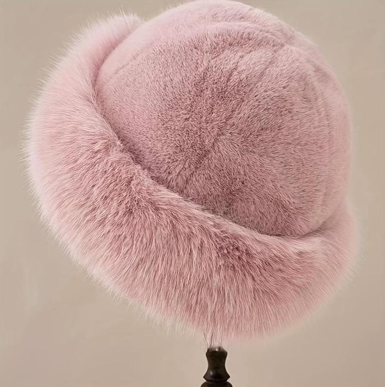 Women’s Fluffy Mongolian Faux Fur Winter Hat - Chunky Fleece Lining Ultra Warm - One Size Fits Most Outdoor/Daily Wear