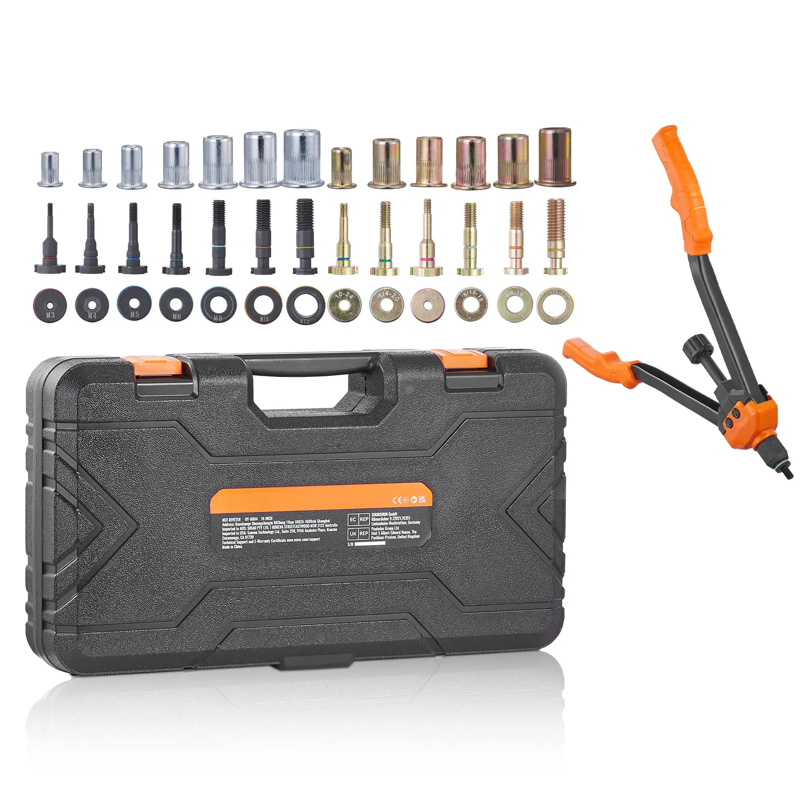 16-inch Rivet Nut Tool, Knob for Quick De-Riveting