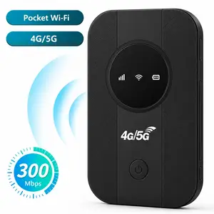 2026 5G Portable WiFi Hotspot,4G LTE Mobile Hotspot Router Worldwide Portable,Supports 10 Users at The Same Time,300Mbps High Speed,2100mAh Long-Lasting Battery,White,Americas