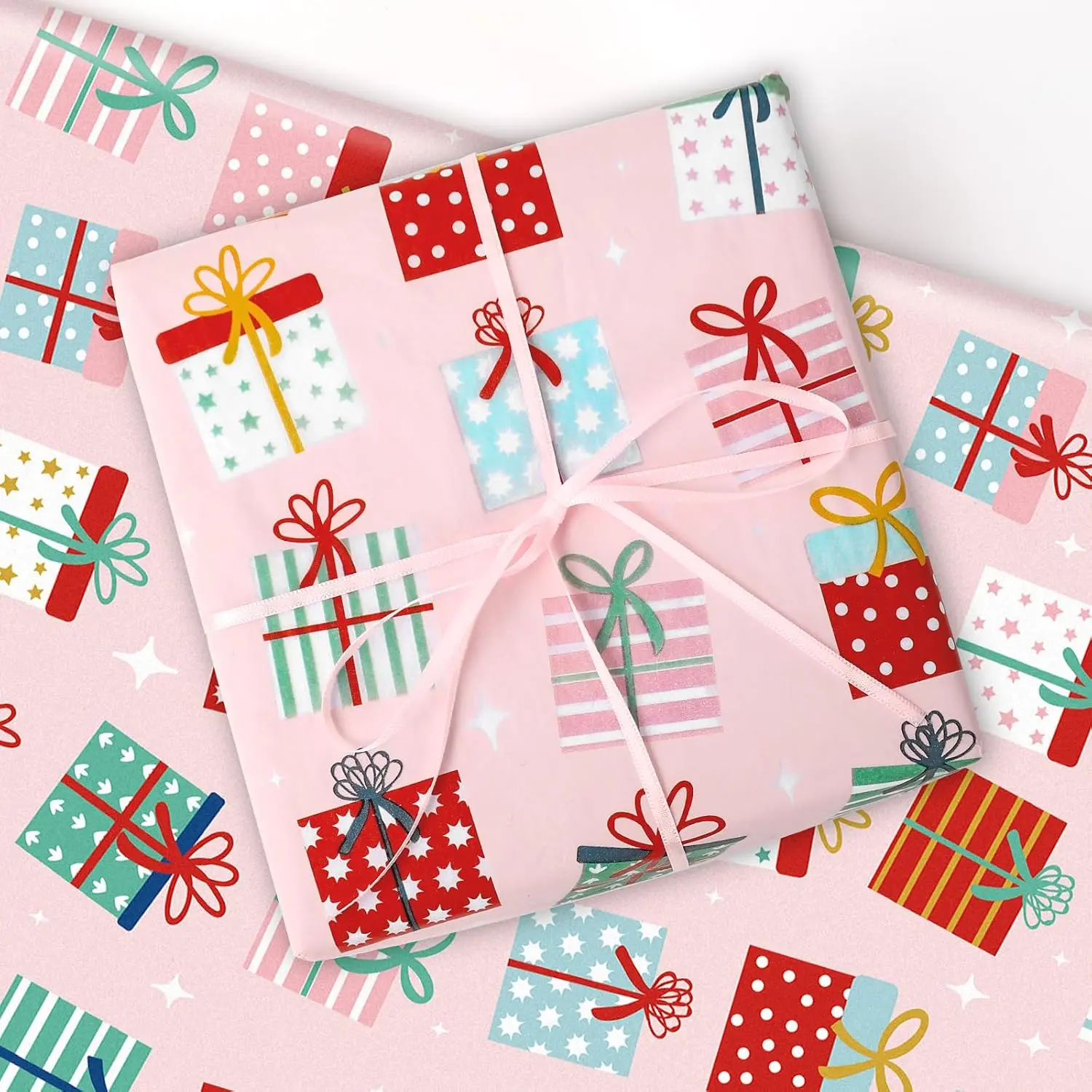60 Sheets  Tissue Paper Colorful  Wrapping Paper Decorative Art Tissue for Valentine Christmas Xmas  Birthday Party DIY Crafts Supplies, 14 x 20 Inch