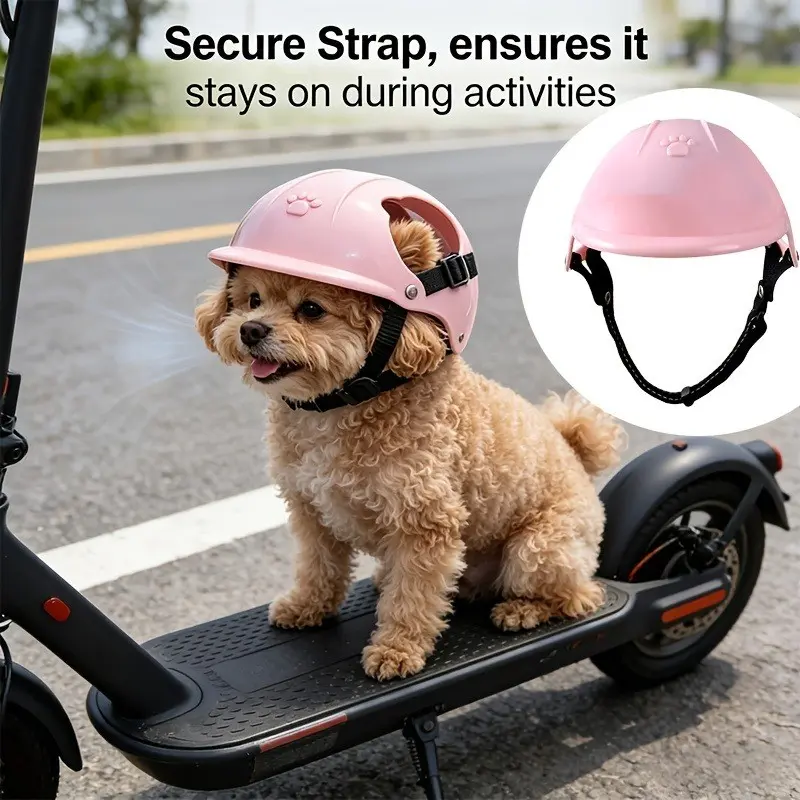 Cute Pet Helmet for Small Dogs, Adjustable and Breathable, Perfect for Outdoor Activities Like Walking and Cycling, Ideal Gift for Family and Friends
