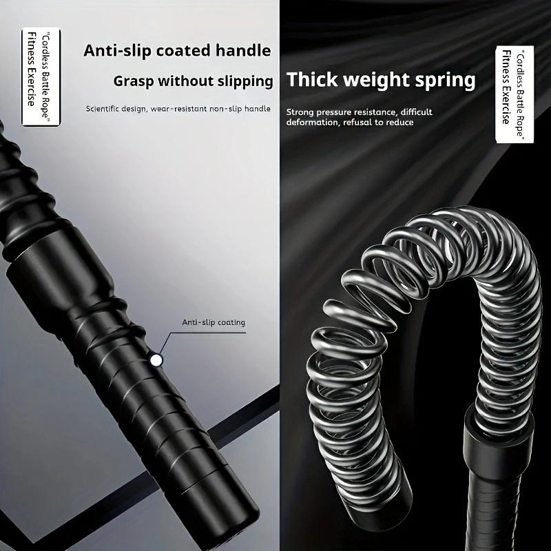 Cordless Battle Rope for Fitness, Battle Rope Training, Home Strength Rope, Professional Arm Strength Fitness Rope