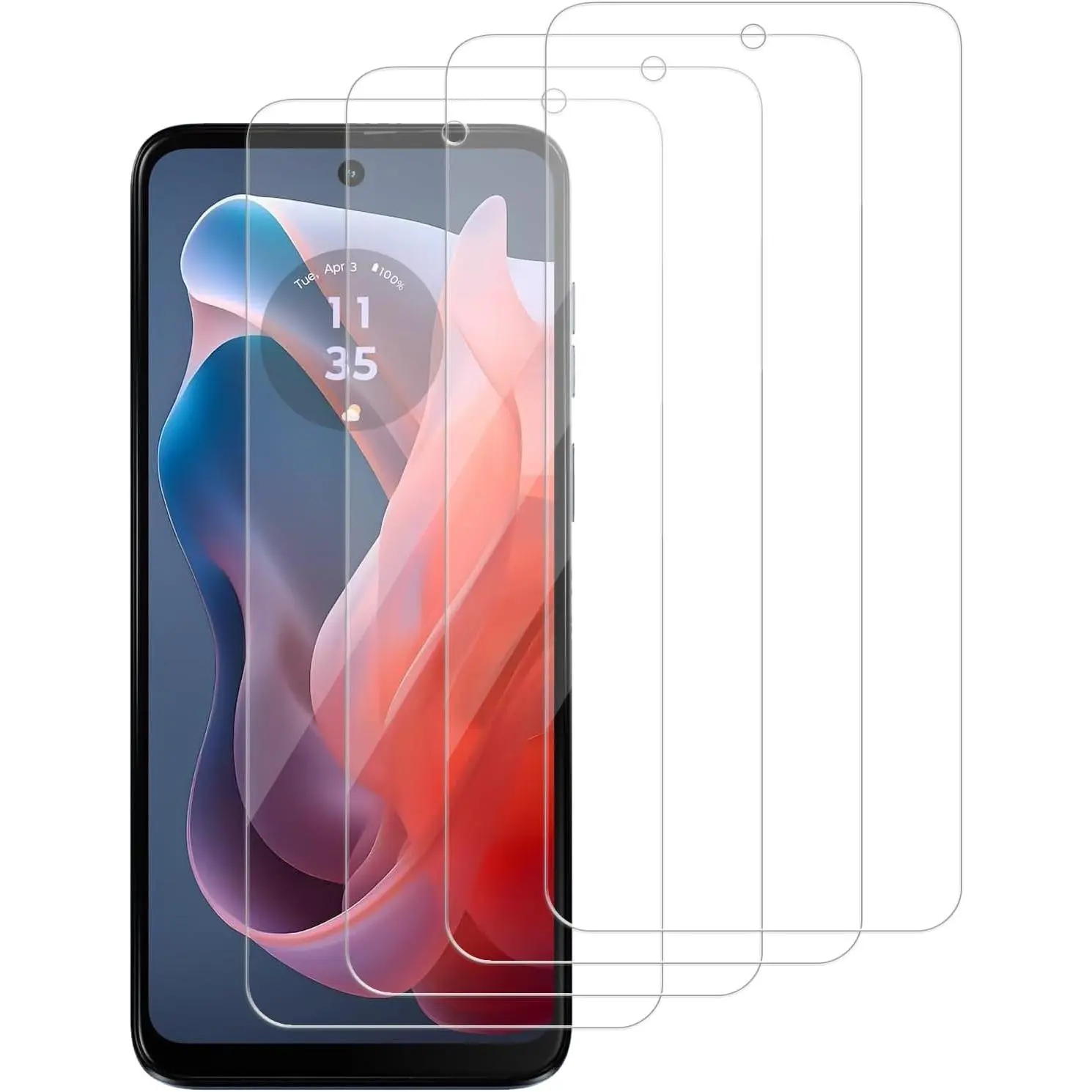 4 Pack Tempered Glass Screen Protector for G Play (2024)/XT2413 Smartphone - 9H Hardness, Scratch Resistant, Easy Install, Case Friendly, Bubble-Free Handheld Mobile Device Accessories