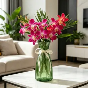 Glass Vase, Colorful Creative Flower Vase, Nordic Style Hydroponic Fresh Flowers Container, Indoor Living Room Desktop Decor, Wedding Home Decoration, Gift Idea