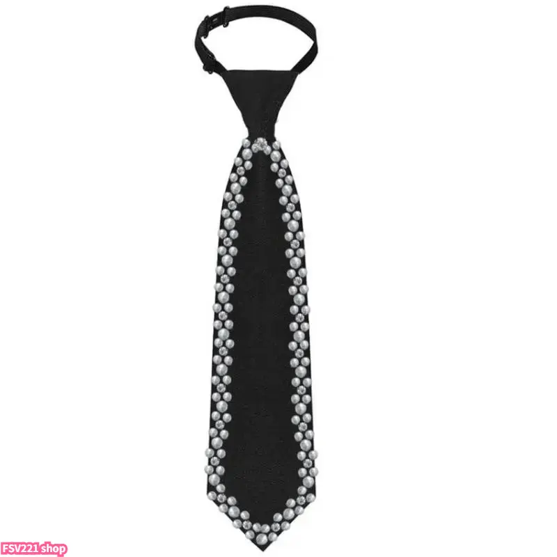 Fashion Rhinestone Necktie for Women & Men – Elegant Casual Design Ideal for Business, Hosting, & Campus Uniforms Perfect Neckwear for Daily Commuting & Special Occasions