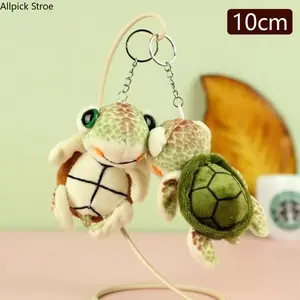 Cute Turtle Plush Keychain, Soft Cartoon Sea Turtle Bag Charm, Kawaii Anime Stuffed Animal Key Ring Pendant, Mini Plush Keychain Accessory for Backpack, Purse, Car Keys, Travel Bags, Gifts for Women, Girls, Friends and Turtle Lovers