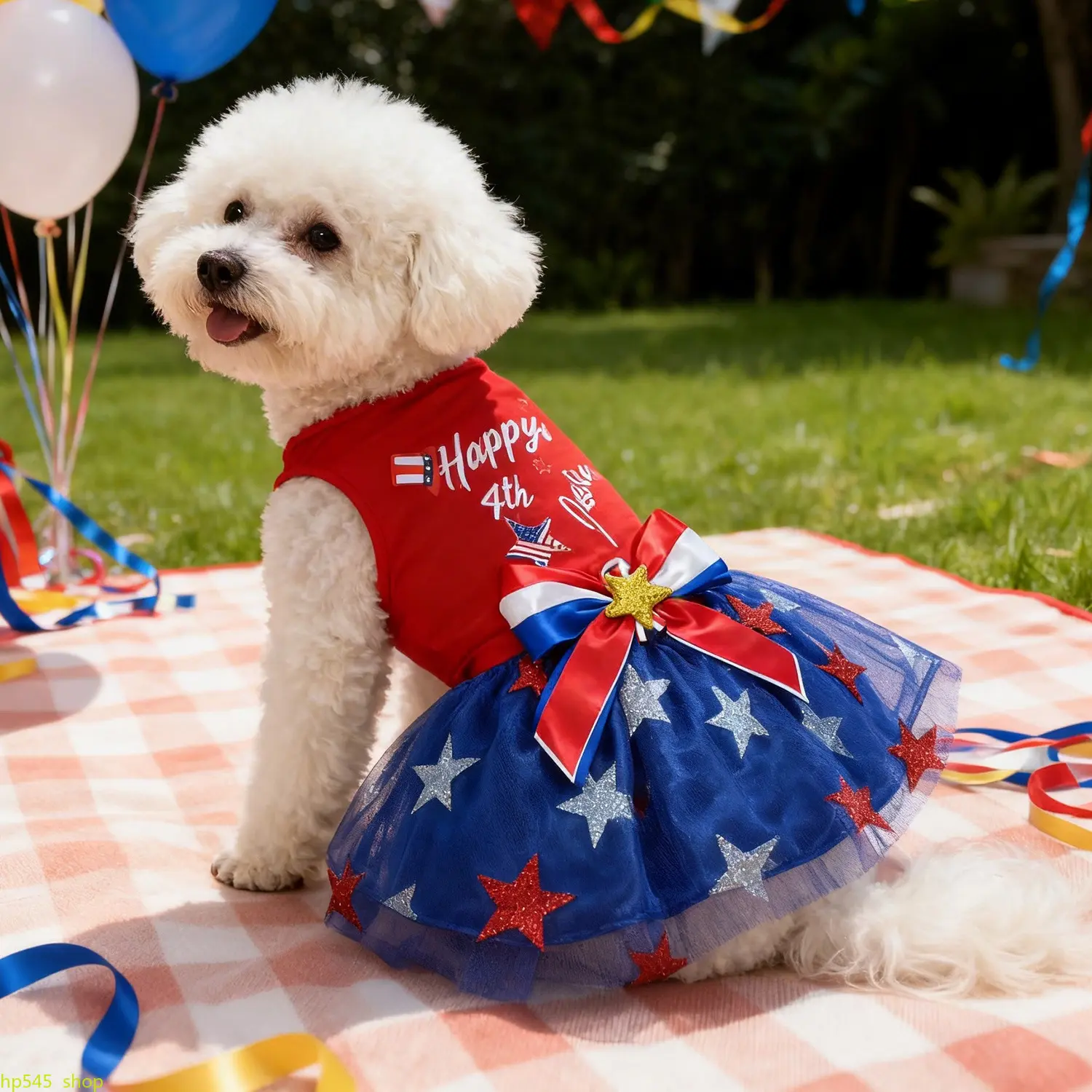 New Independence Day Pet Dress, Breathable Mesh Puppy Kitten Outfit, Red White Blue Patriotic Dog Cat Clothes, Lightweight Soft Cool Pet Costume, Cute Festival Pet Apparel For 4th Of July Parades, Backyard Parties, Holiday Photoshoots And Daily Outdoor Wa