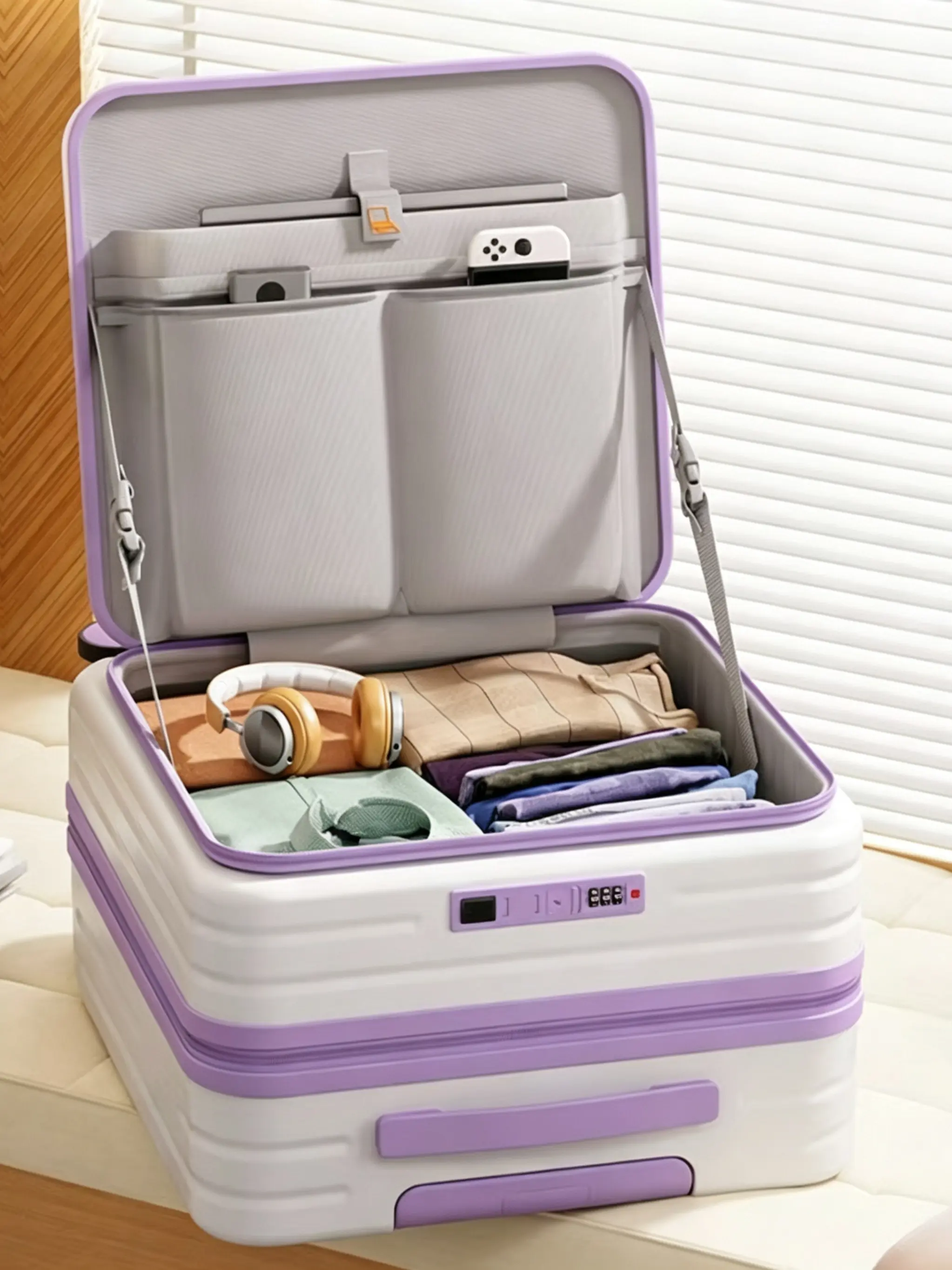 Legendary Walker Luggage, Lightweight Frame Suitcase, Dial Lock, Dual Wheel Design, Minimalist Business Style, Essential for 7-Day Travel