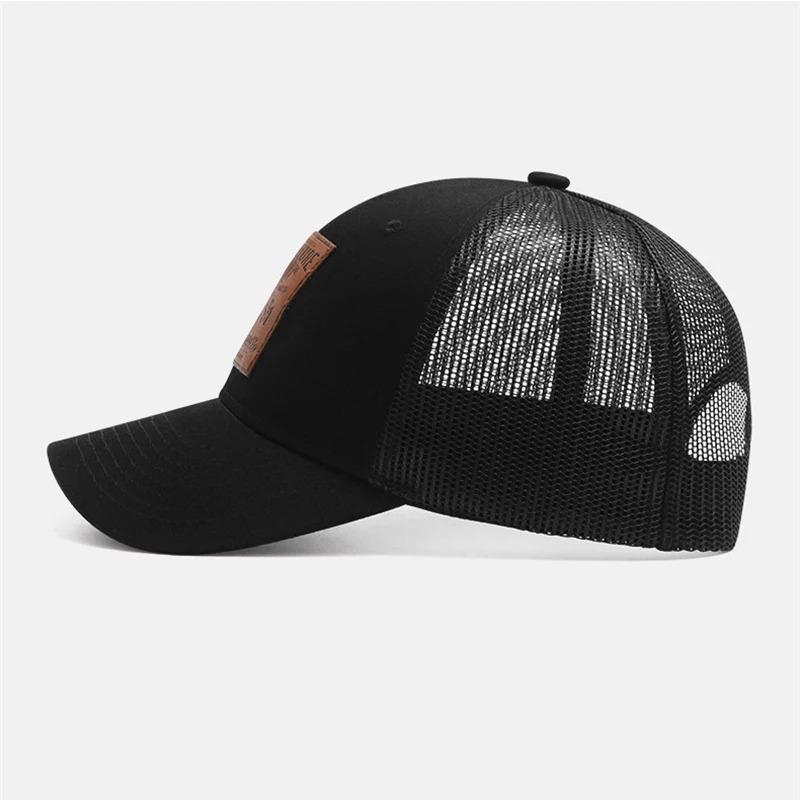 Four Seasons Mesh Baseball Caps Unisex Deer Icon Trucker Cap for Women Men Outdoor Portable Hunting Hiking Fishing Sunscreen Hat