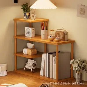 1pc Desktop Organizer Shelf, Multi-Layer Bookshelf Rack for Office Desk, Free Combination Storage, Small Home Desk Top Holder