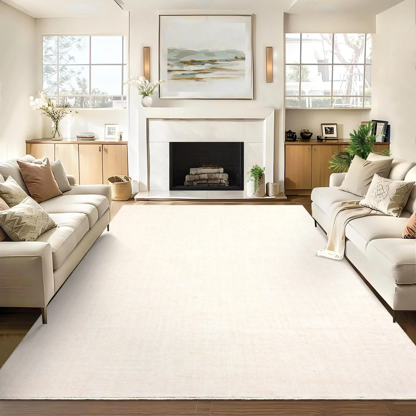 GARVEE Modern Solid Area Rug 8x10 Washable Rugs for Living Room