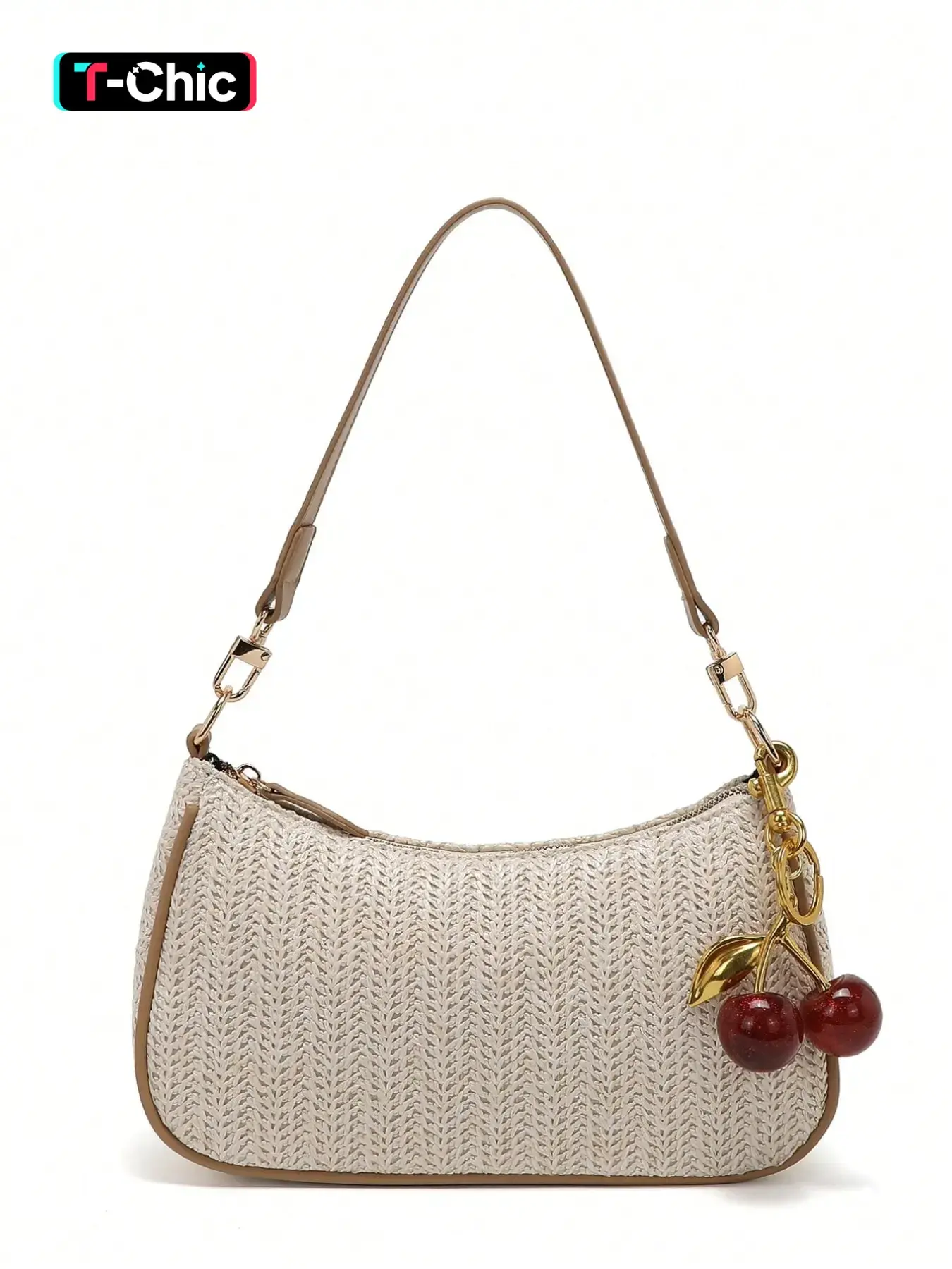 Fashion Women's Straw Bag, Summer New Beach Vacation Style, Y2K Hot Girl Shoulder Casual Crossbody Small Bag, Street Style All Seasons