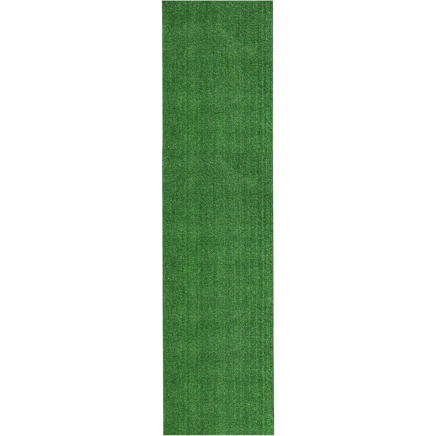 Artificial Grass Outdoor Runner Rug 2'7" x 10' – Waterproof Astro Turf with Drainage Holes – Patio & Lawn Decoration, Easy-Clean Dog Grass Mat