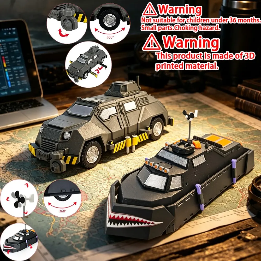 TIV-2 Tornado Intercept Vehicle 3D Printed Model, Realistic Storm Chaser Truck Toy with High Detail, Handmade Desktop Display Collection Gift for Weather Enthusiasts, Storm Chase Fans&Desk Decor