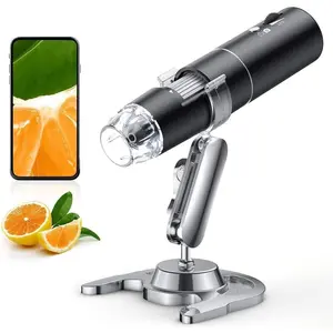 Digital Microscope,  50X-1000X Magnification WiFi Portable Handheld Microscopes with Adjustable Stand  USB Microscope Camera Compatible with  Android iPad Windows