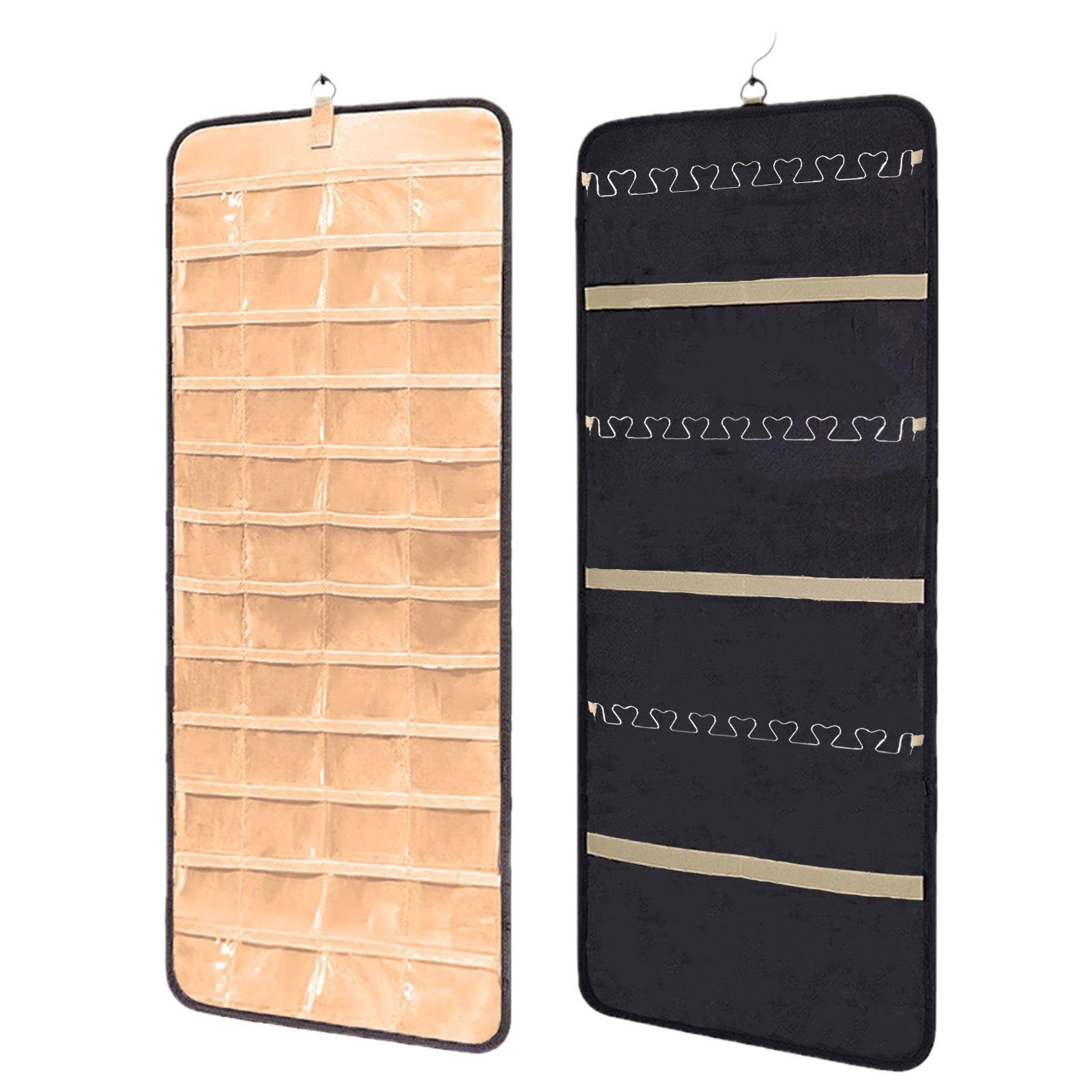 Jewelry Storage Bag, 1 Count Double Sided Jewelry Organizer, Dustproof Durable Storage Organizer Jewelry Storage Bag for Earrings, Bracelet, Necklace, Ring, Home Organizer, Jewelry Storage Unit