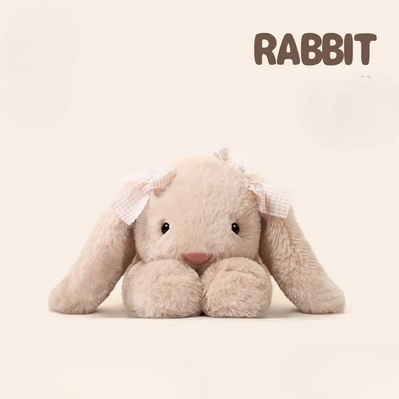 Soft Plush Cute Bunny Pet Toy Pillow, Ultra Soft Adorable Bunny Stuffed Doll, Cozy Decor for Sofa Bedroom Desk, Perfect Gift for Holidays