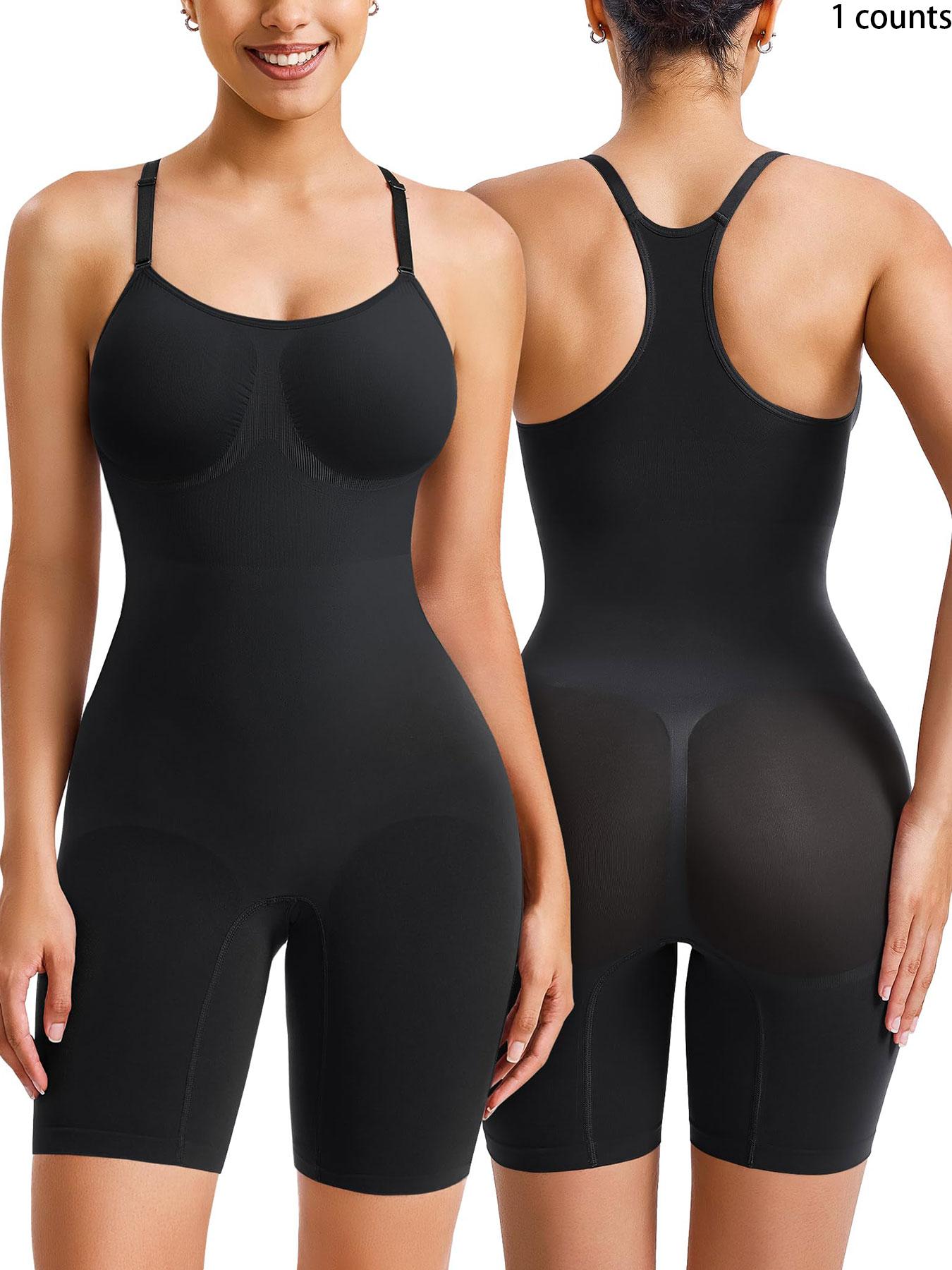 Women's Solid Color High Stretch Shapewear Bodysuit, Tummy Control Butt Lifting Shaper, Ladies Shapewear for All Seasons, Shapewear Body Suits