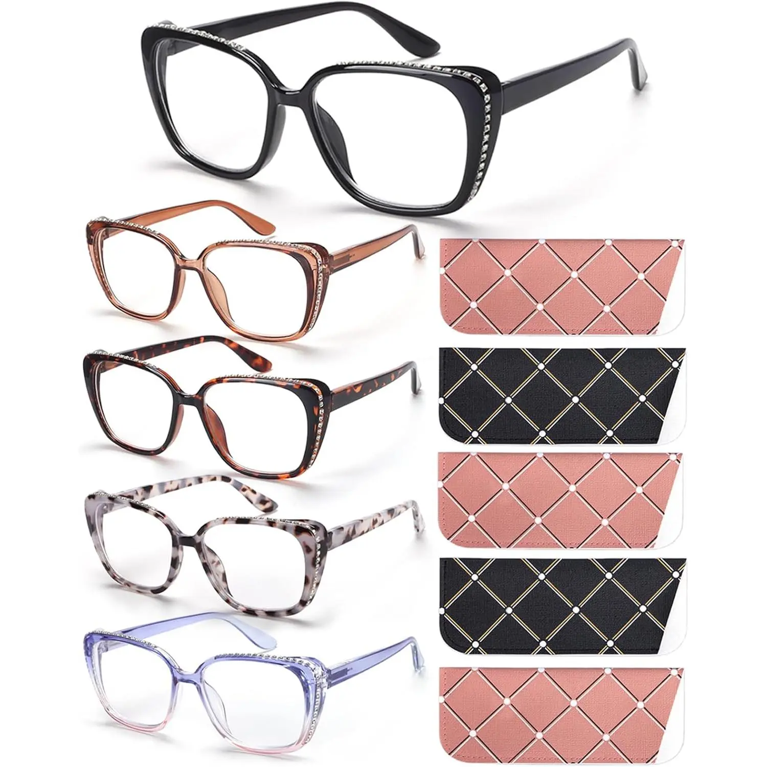 Reading Glasses for Women Blue Light Blocking Readers Anti   Fashion Eyeglasses Spring Hinge