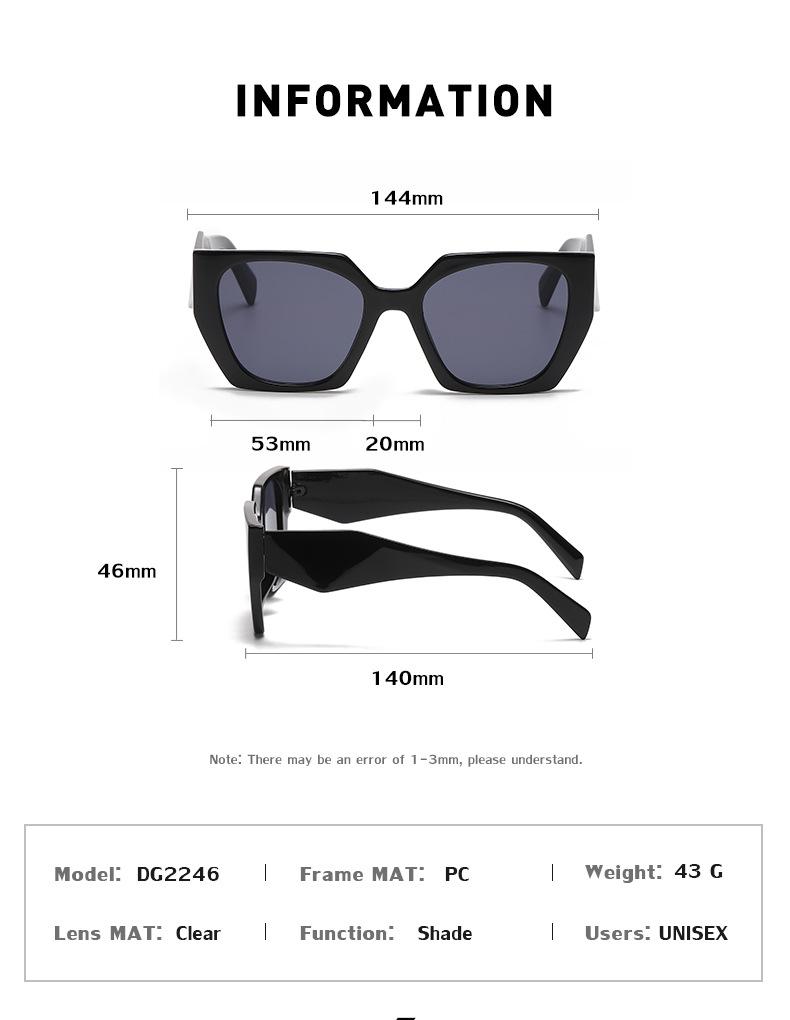 New Fashion Cat Eye Wide Arm Sunglasses for Women High-end Ins Style Wholesale Full Frame UV Protection Sunglasses