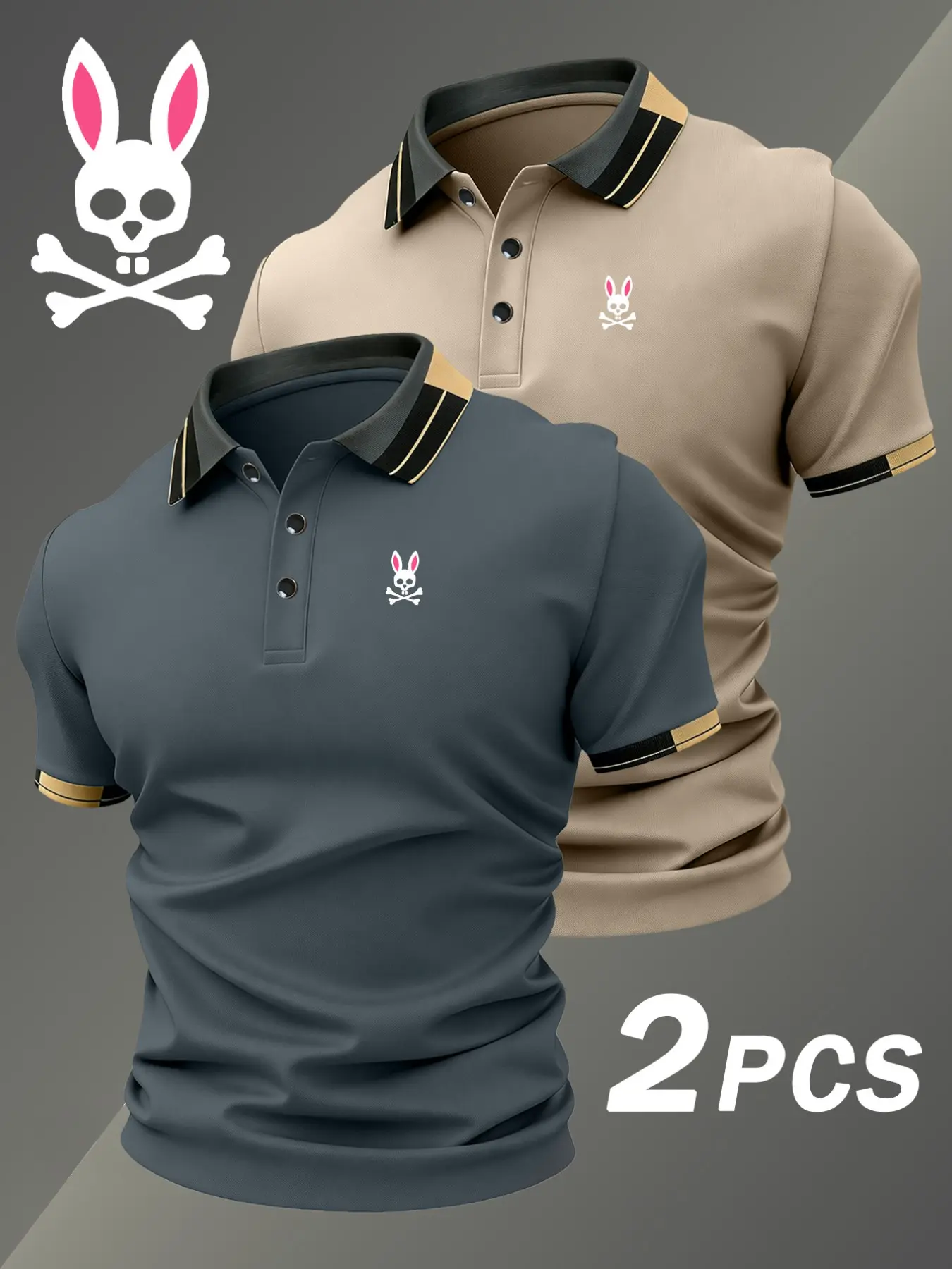Men's Geometric Print Polo Shirt, Fitted Casual Style, Breathable and Comfortable, Four Seasons Wear, High-Quality Enduring Design