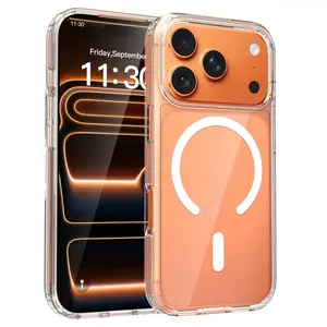 Magnetic Clear Phone Case, Transparent All Inclusive Anti Drop Protective Cover Compatible With IPhone 16 Plus 17 Pro Max 18 Pro Max, Daily Lightweight Wearable Smartphone Accessory