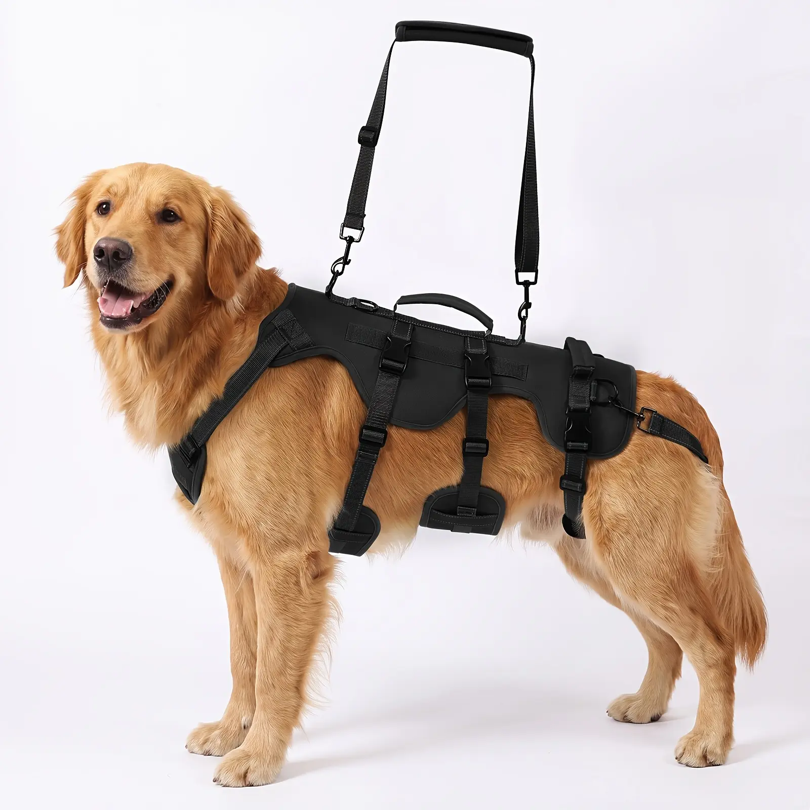 Dog Lift Harness for Medium Large Sized Dog, Rehabilitation Sling for Hind Leg Support, Multifunctional Mobility Assistance Harness for Old, Disabled, Joint Injuries, Paralysis Dog, Without Battery