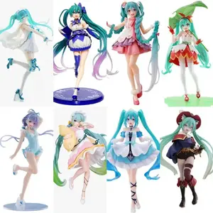 Hatsune Miku Figure Anime Girl Model Desktop Decor Collectible Doll Gift for Fans Future Vocaloid Statue Japanese Kawaii Otaku