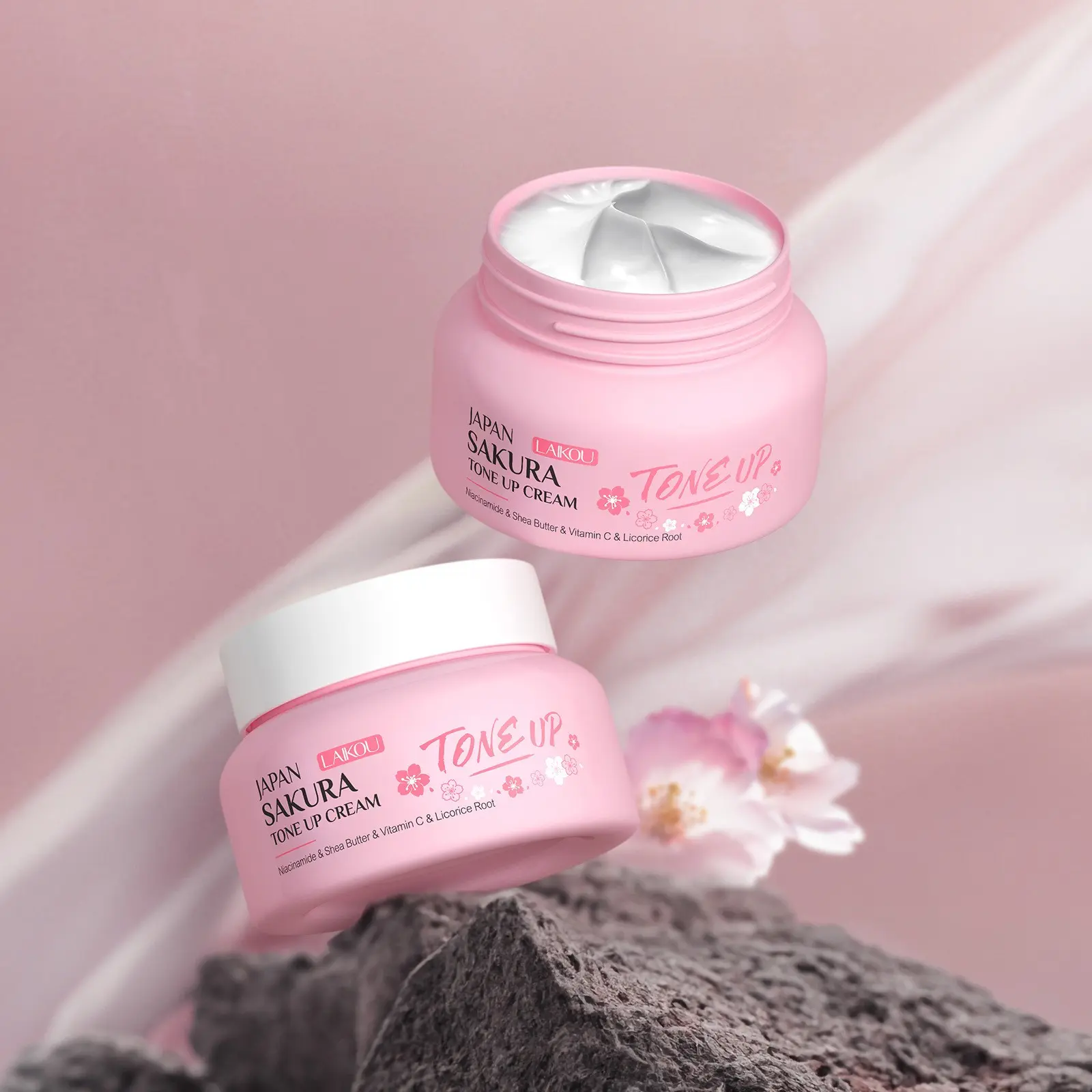 Cherry Blossom Extract Primer 60g, Brighten Skin Tone, Even Out Texture, Lightweight, Natural Glow, Daily Skincare, Travel-Friend，Brightens & Evens Skin Tone in Seconds ， Natural Glow Without Cakey Finish ， Daily Usely