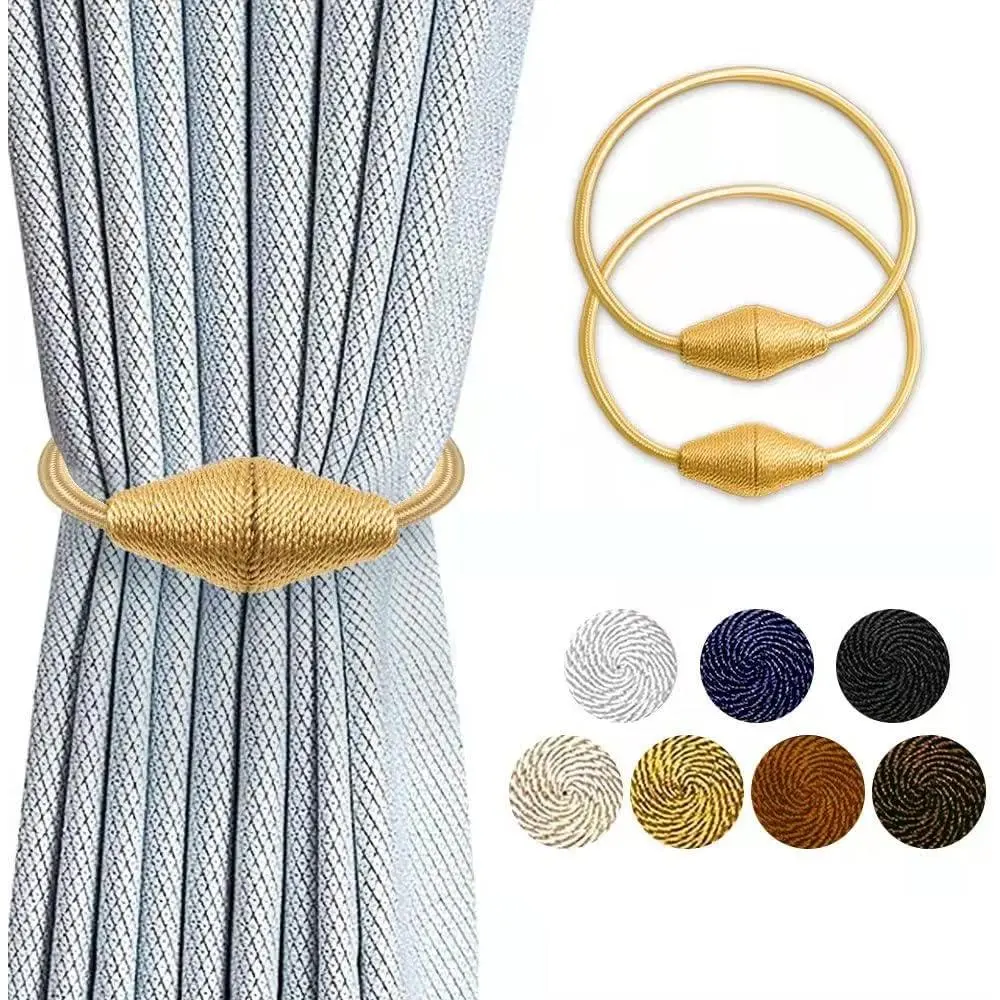 2 Pack   Curtain Tiebacks for Drapes Window Curtain Holdbacks Clips Drapery for  Kitchen Office Window Sheer Curtains or Blackout Curtains ( Copper)