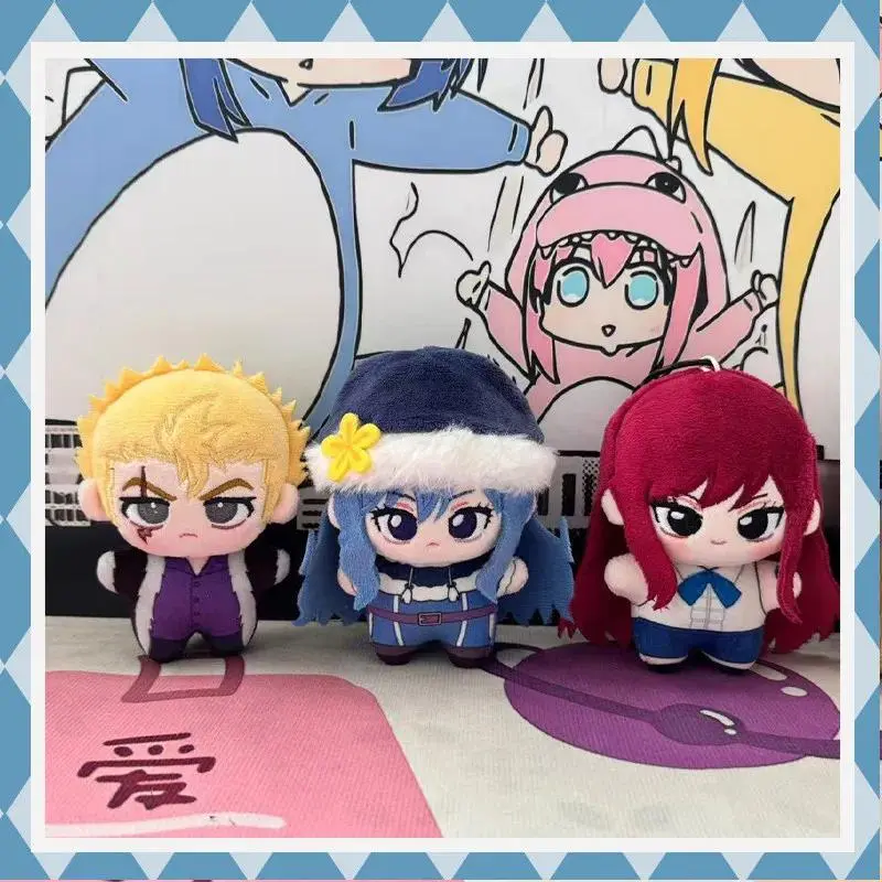 New 10cm Doll Fairy Tail Laxus Dreyar Erza Scarlet Juvia Lockser Anime Figure Plushies Pillows Birthday Gift Lie on Your Pillow