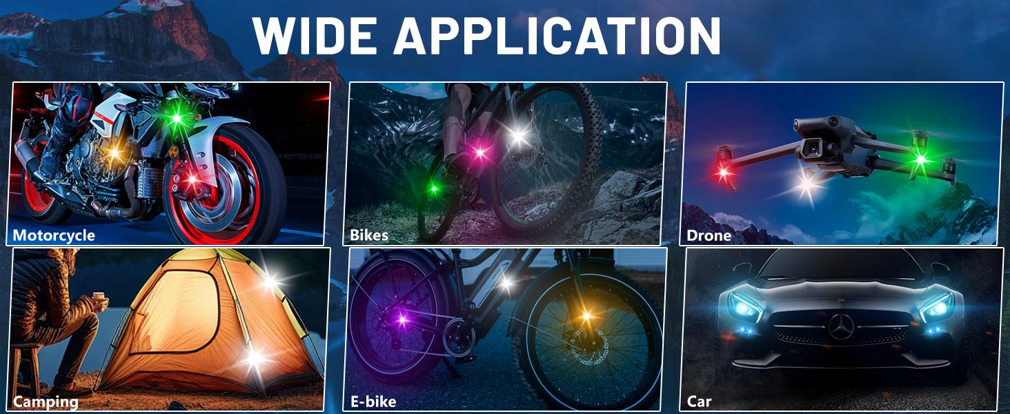 Wireless Led Lights with Remote Control USB Rechargeable Waterproof Emergency Lights Rock Light Light for Car Motorcycle Aircraft Scooter Truck Drone Vehicle