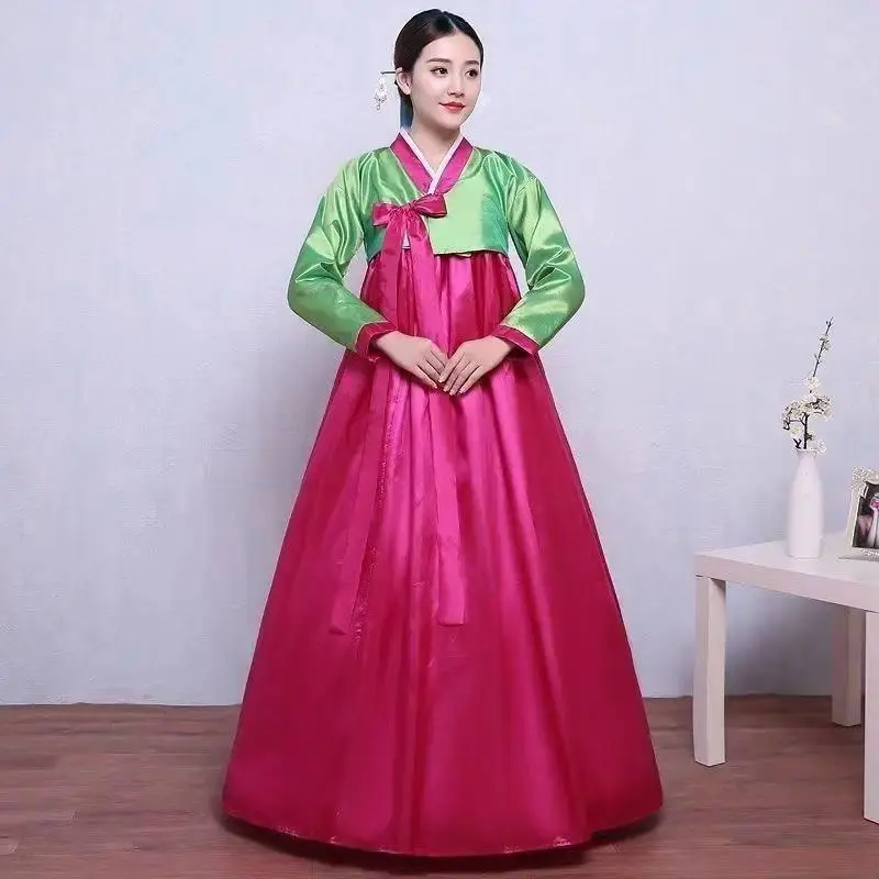 Traditional Hanbok for Women Korean Costume Minority Palace Performance Court Clothes Flower New Year Wedding Party Dance Dress