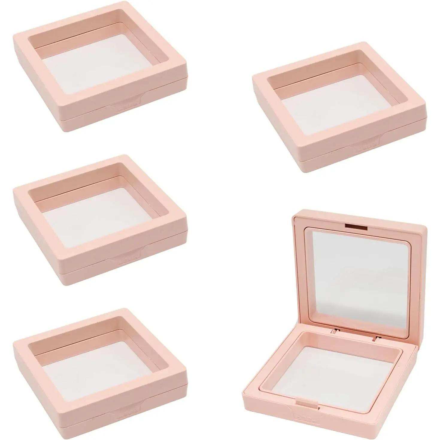 5 count   Floating Frame Display Box, Clear PE Film   Frame, Display Holder for Bracelet Necklace  Lovers and  Collectors