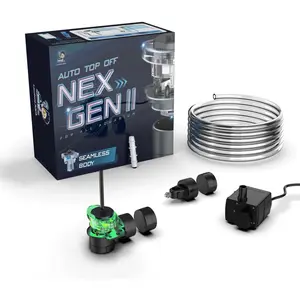 Auto Top Off System for Saltwater Reef Tank, Dual Optical Sensor ATO with Built-in Controller, No External Box, AI-Powered, Leak-Proof Probe, Dry-Run Protection