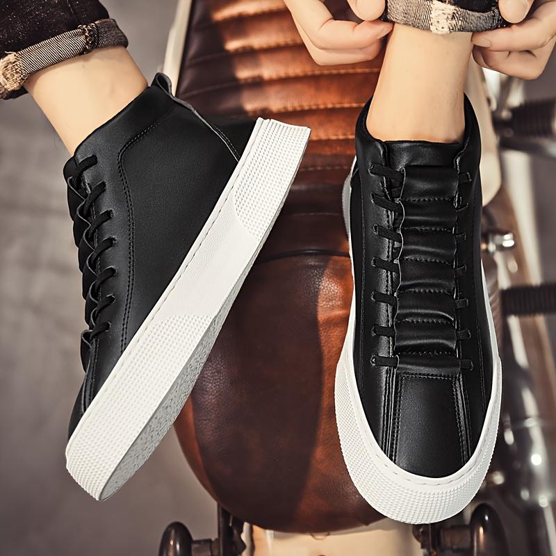 [Durable | Comfortable] Durable Comfortable Men's Ankle Boots |   Non-Slip Lace-Up Soft-Sole Sneakers for Outdoor Daily Wear