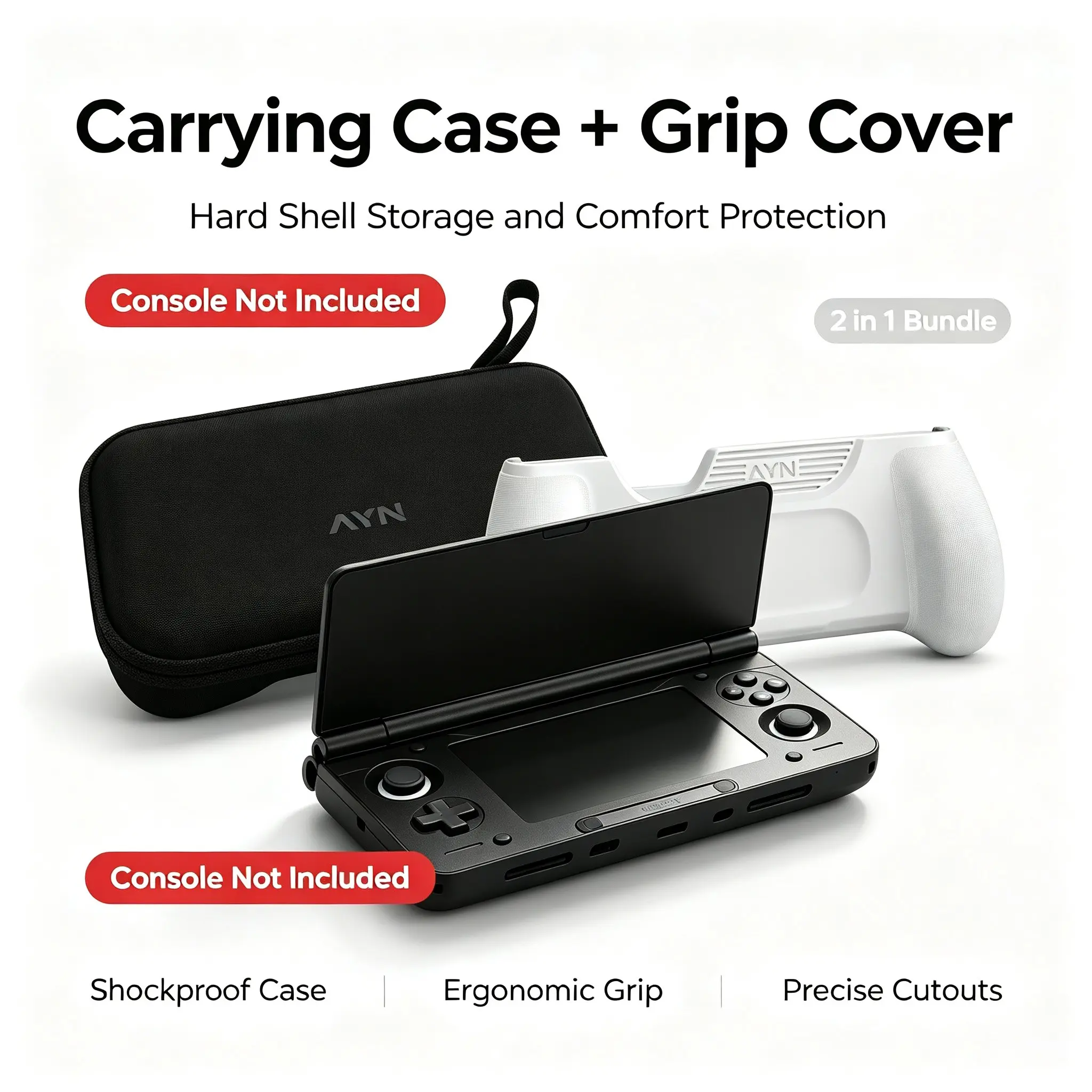 Thor Foldable Handheld Game Console Accessories, Tpu Anti-Slip Grip, Hard Case, Integrated Protection Set, No Game Console Included
