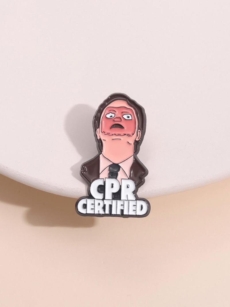 Cartoon Letter Pattern Brooch, Anime Character Design Brooch, Fashion Accessories for Men & Women, for Daily Clothing Decor, Flower Brooch Pin