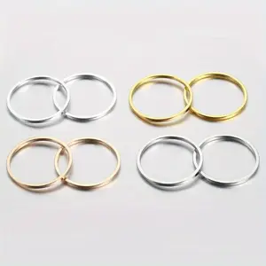 50pcs Earring Copper Ring Round Earring Connector Closed Ring for DIY Necklace Bracelet Accessories