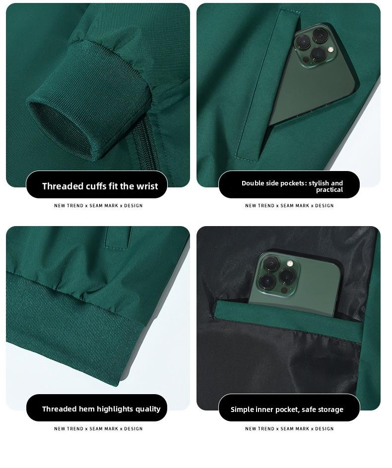 2026 New Men's Baseball Jacket with Stand Collar Popular American Style Jacket for Menswear Coats