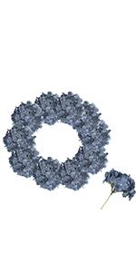 Mini Artificial Calla Lily 10 Stem Bridal Bouquets Artificial Latex Real Touch Flowers for Home Party Decor (Teal Blue White)