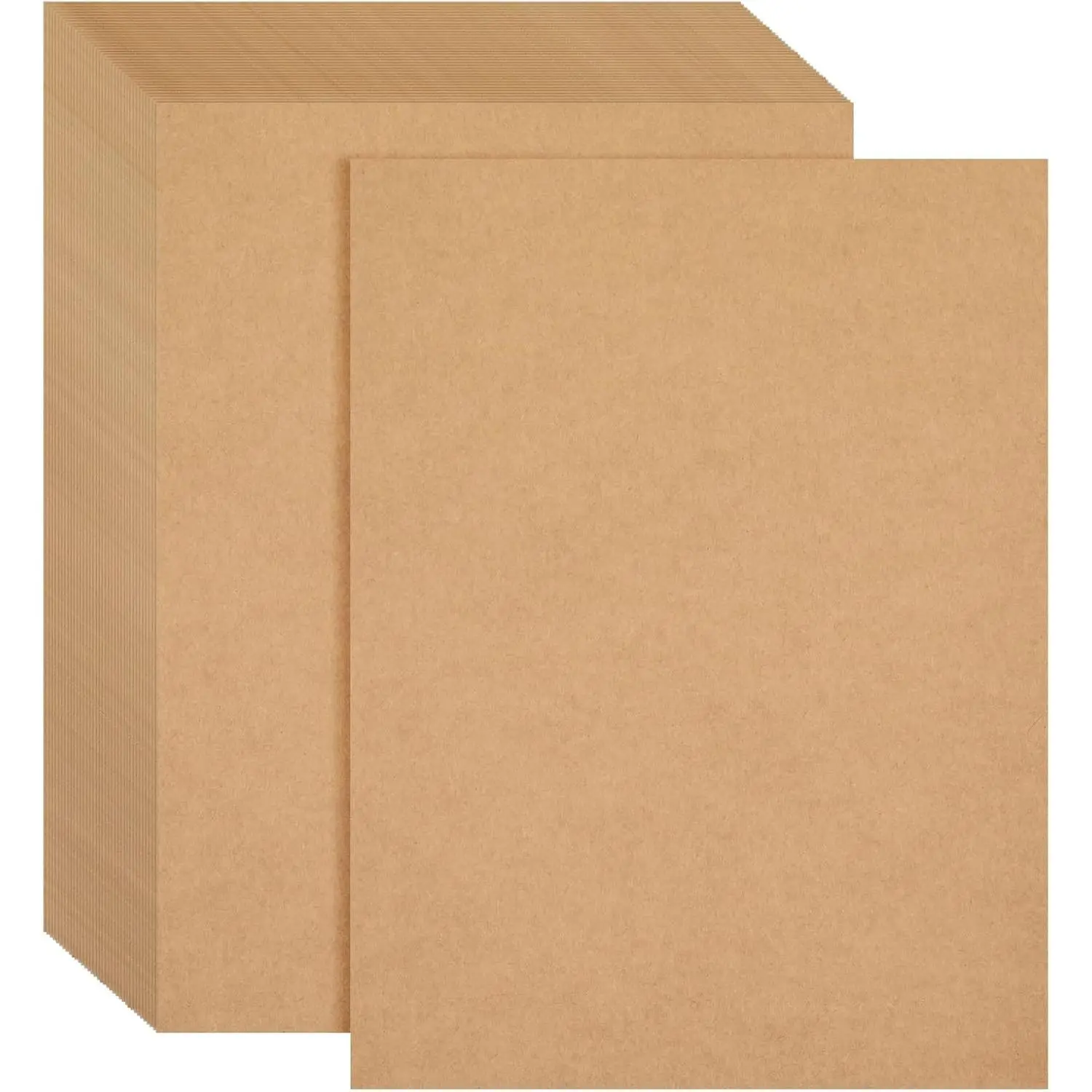 96 Sheets Brown Kraft Cardstock Paper 176GSM for Crafts, Invitations, Menus (8.5 x 11 In)